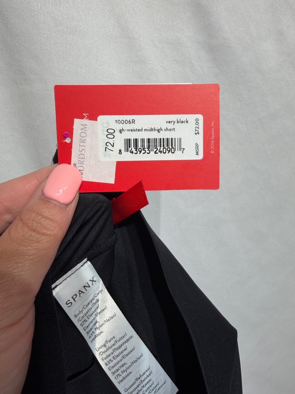 SPANX High-Waisted Midthigh Short Very Black XL NEW - Picture 8 of 8